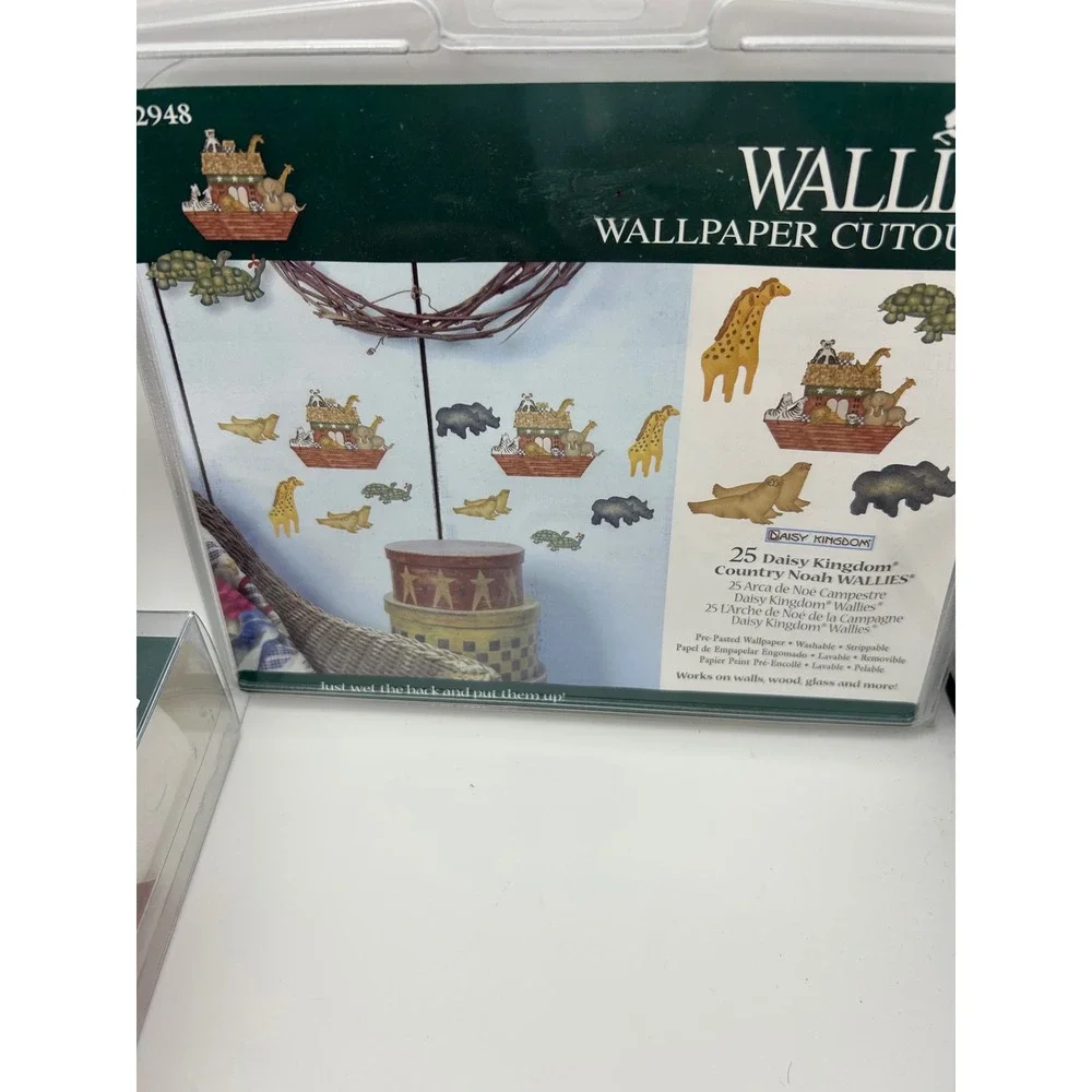 Wallies Daisy Kingdom Country Noah Ark Wallpaper Cutouts & Murals 3 Pack Set NEW